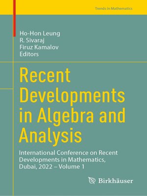 cover image of Recent Developments in Algebra and Analysis